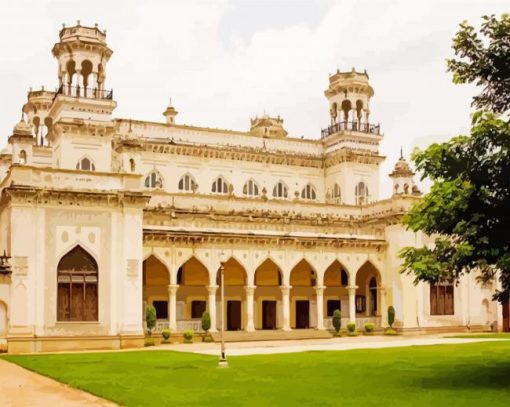 Chowmahalla Palace In Hyderabad India paint by number