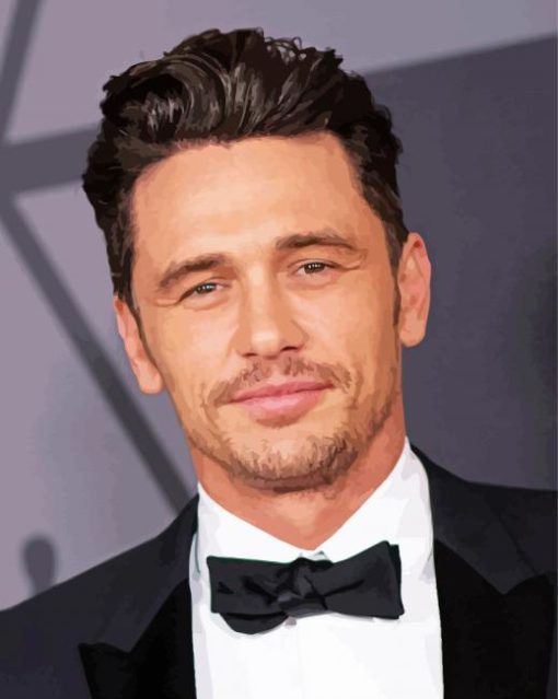 Classy James Franco paint by number