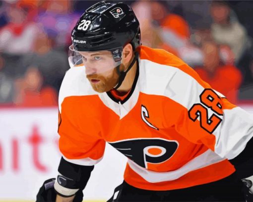 Claude Giroux Ice Hockey Player paint by number