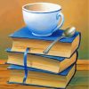 Coffee Cup On Books paint by number