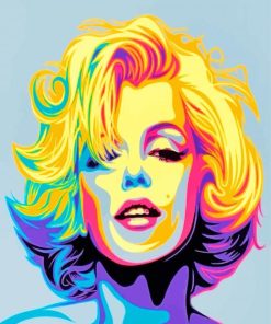 Colorful Marilyn Monroe Pop Art paint by number