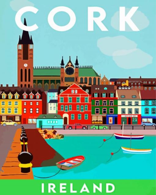 Cork Ireland Poster paint by number