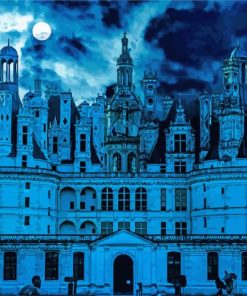 Creepy Castle Night paint by number