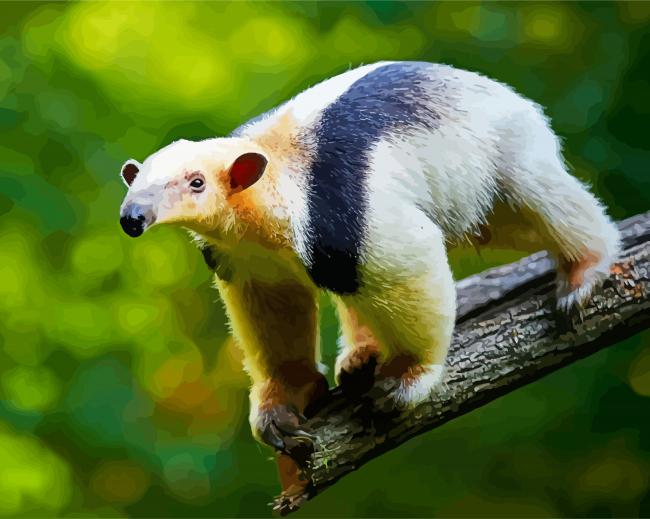 Cute Anteater Animal paint by number