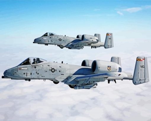 Fairchild A 10 Thunderbolt II Planes paint by number