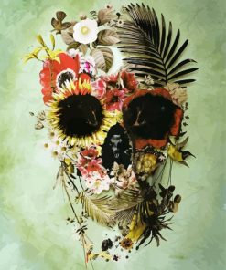 Garden Skull Light Art By Ali Gulec paint by number