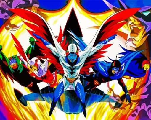 Gatchaman Series paint by number