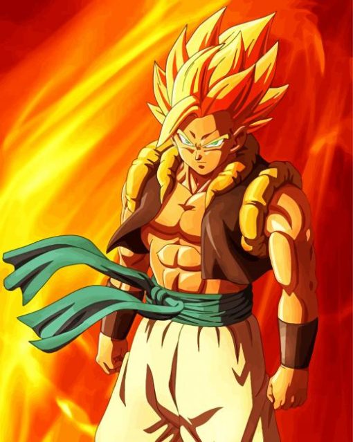 Gogeta Anime Character paint by number