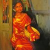 Gorgeous South Indian Lady paint by number