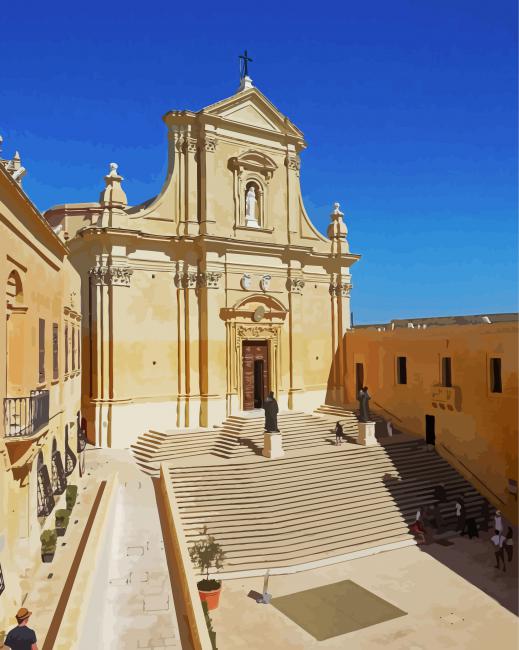 Gozo Cathedral paint by number