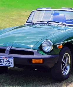 Green Mgb Cars paint by number