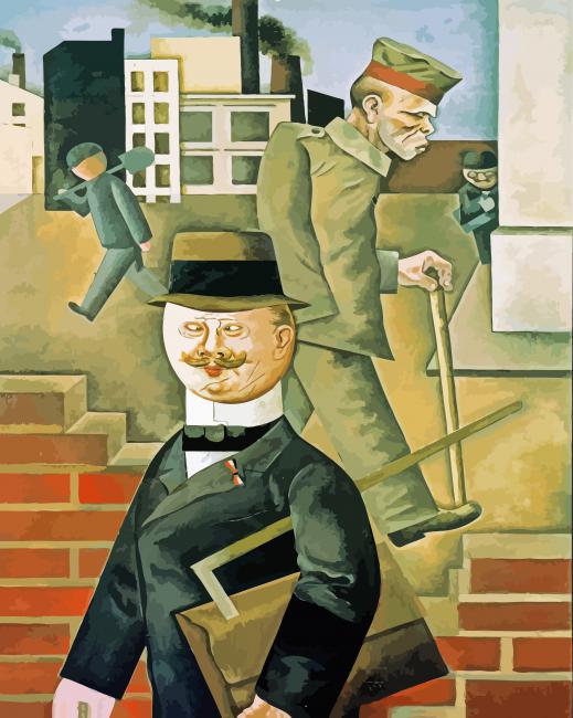 Grey Day By George Grosz paint by number