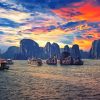 Ha Long Bay In Vietnam At Sunset paint by number
