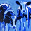 Happy Blue Cows paint by number
