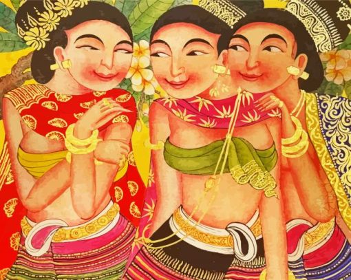 Happy Thai Women paint by number