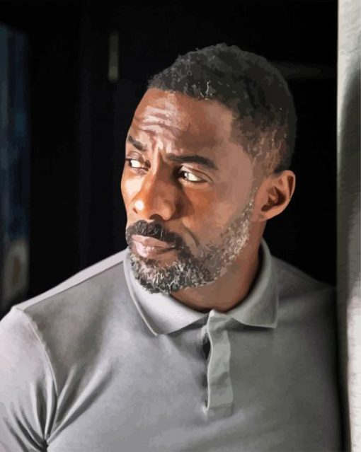 Idris Elba Actor paint by number