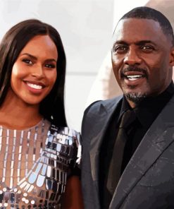 Idris Elba And His Wife paint by number