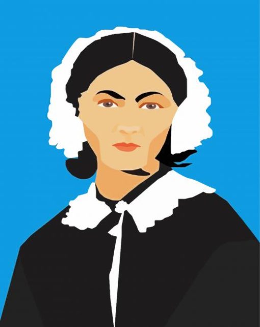 Illustration Florence Nightingale paint by number
