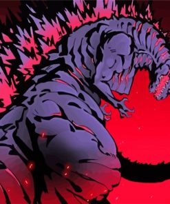 Illustration Shin Godzilla paint by number