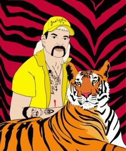 Illustration Tiger King paint by numbers