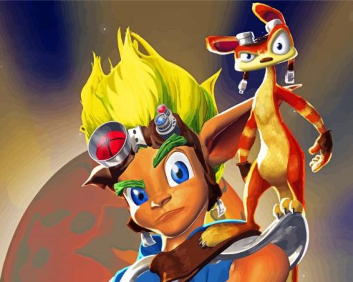 Jak And Daxter Characters paint by number