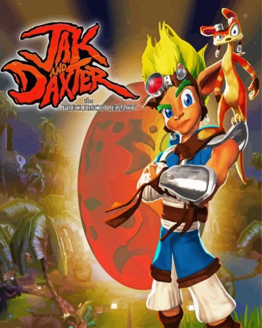 Jak And Daxter Video Game paint by number
