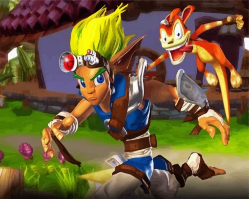 Jak And Daxter Video Game paint by number