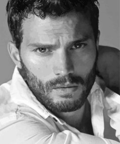 Jamie Dornan Black And White paint by number