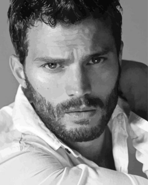 Jamie Dornan Black And White paint by number