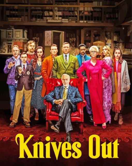 Knives Out Movie Poster paint by number