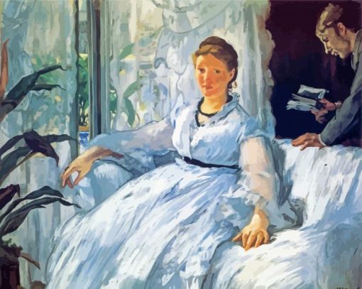 La Lecture By Edouard Manet paint by numbers