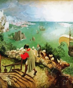 Landscape With The Fall Of Icarus By Pieter Bruegel paint by number