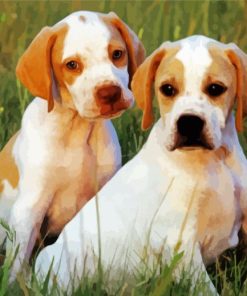 Lemon English Pointer Puppy paint by number