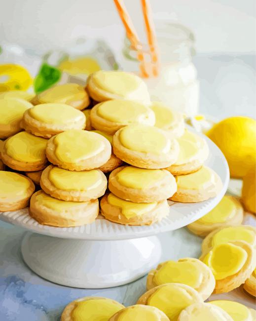 Lemon Blossoms Cookies paint by number