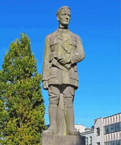 Liam Mellows Statue Galway paint by number