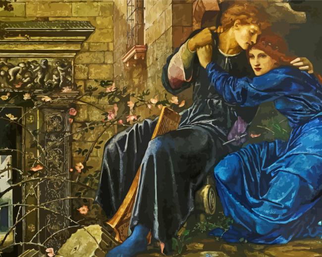 Love Among The Ruins By Edward Burne Jones paint by number