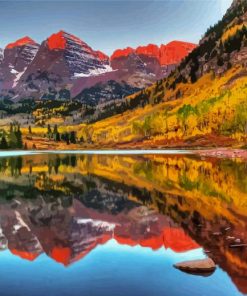 Maroon Bells National Forest paint by number