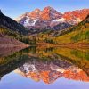 Maroon Bells Reflection paint by number