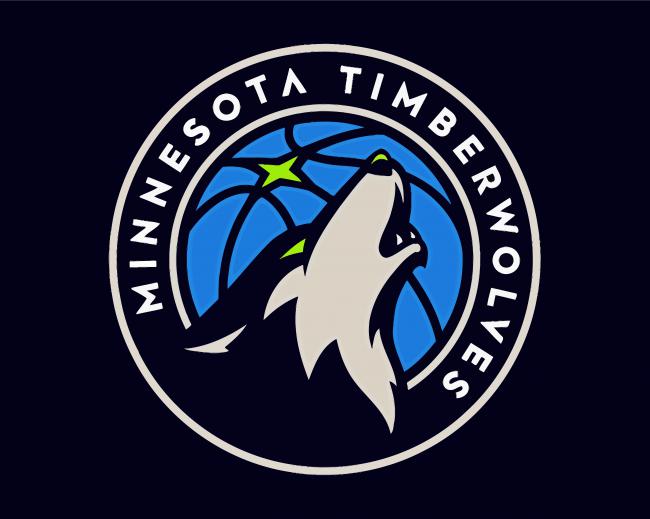 Minnesota Timberwolves Logo Paint By Numbers - PBN Canvas