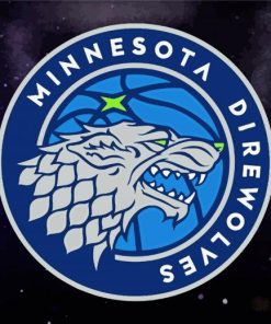 Minnesota Timberwolves Basketball Logo paint by number