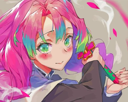 Mitsuri Anime Girl paint by number