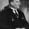 Mustafa Kemal Ataturk Black And White paint by number