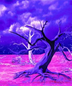 Mystical Tree At Night paint by number