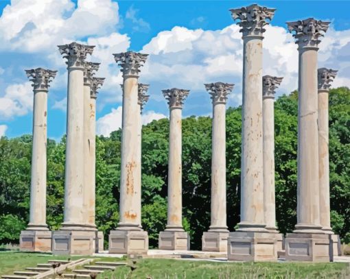 National Arboretum Columns United States paint by number