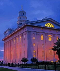 Nauvoo Illinois Lds Temple paint by numbers