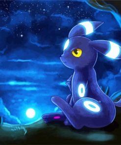 Nightfall Umbreon paint by number