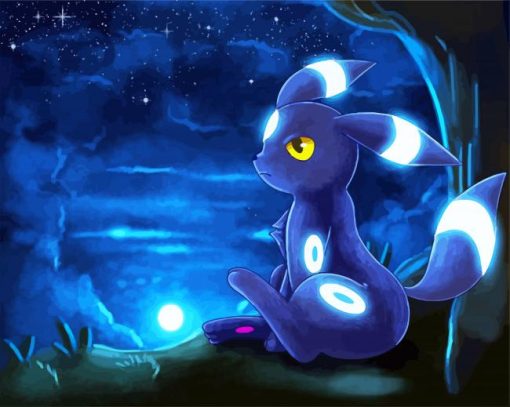 Nightfall Umbreon paint by number
