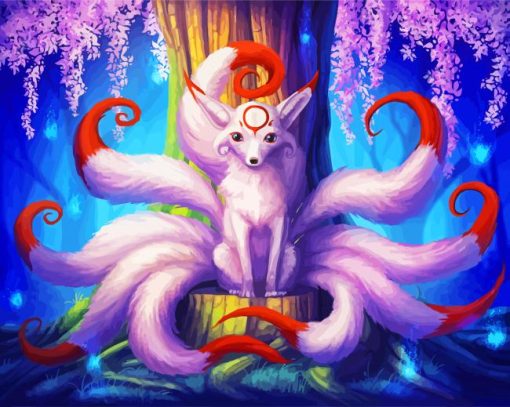 Nine Tailed Fox By Kayas Kosmos paint by number