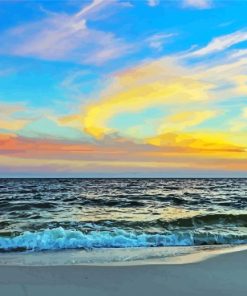 Pensacola Beach At Sunset paint by number