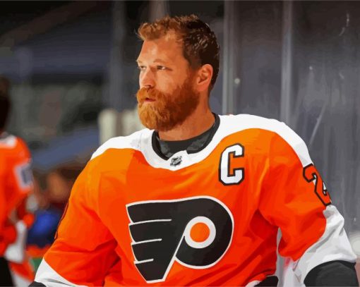 Philadelphia Flyers Claude Giroux paint by number